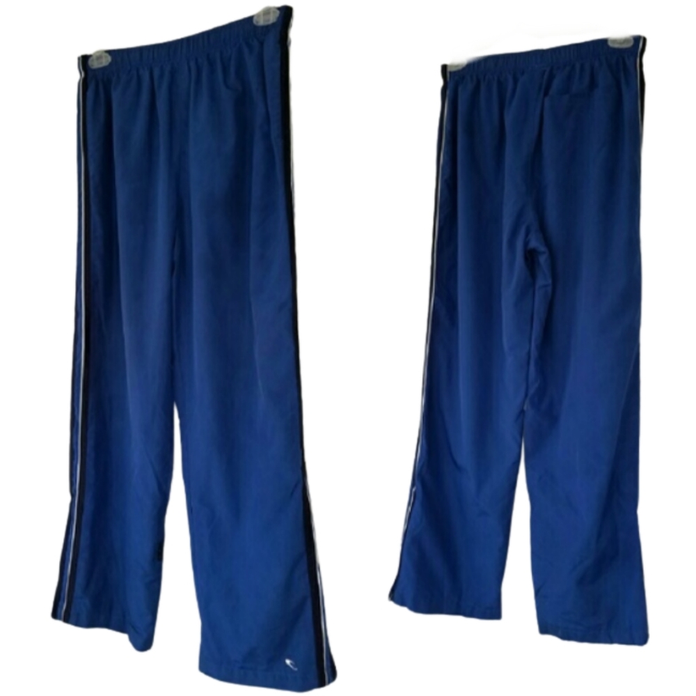⭐A) Tek Gear Boys Blue Athletic Track Pants | Size XL 18/20 | Double Stripe